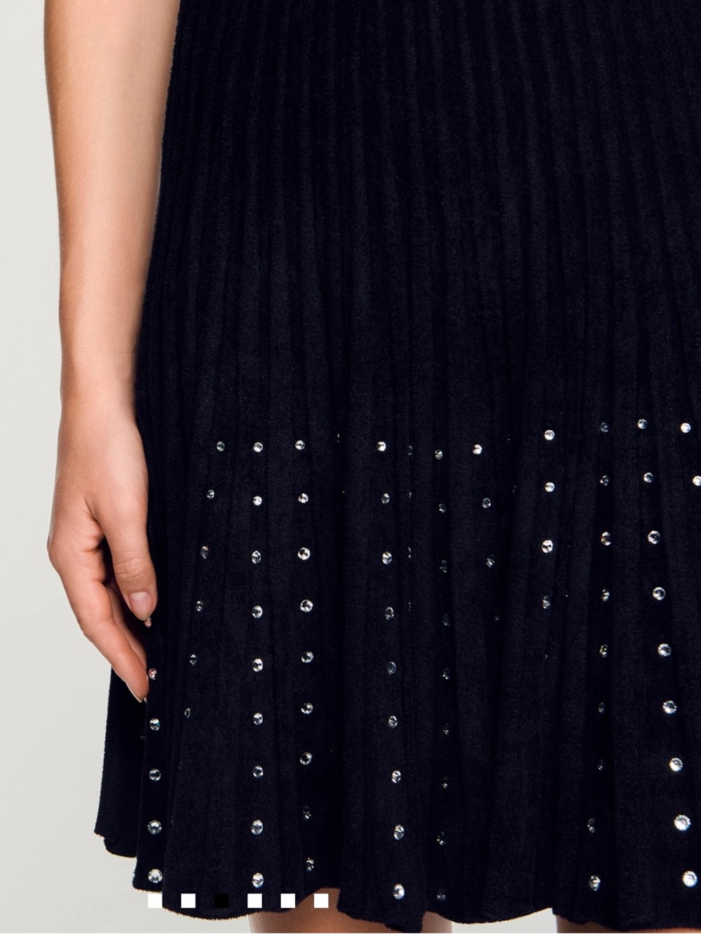 SANDRO Short Rhinestone Dress - Black - Picture 2 of 6